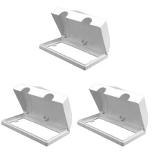Baby Safety Outlet Cover BOX – Double Lock, Toddler-Proof, 3-Step Install, Extra Space for Plugs/Adapters (3Pcs, White)