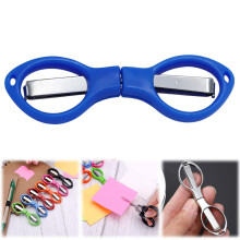 Foldable Fabric Scissors, Compact Mini Metal Scissors, Lightweight 3.44x1 in Blue (1 Pc)