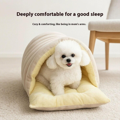 Removable Washable Winter Cat Bed Thick Warm PP Cotton 2