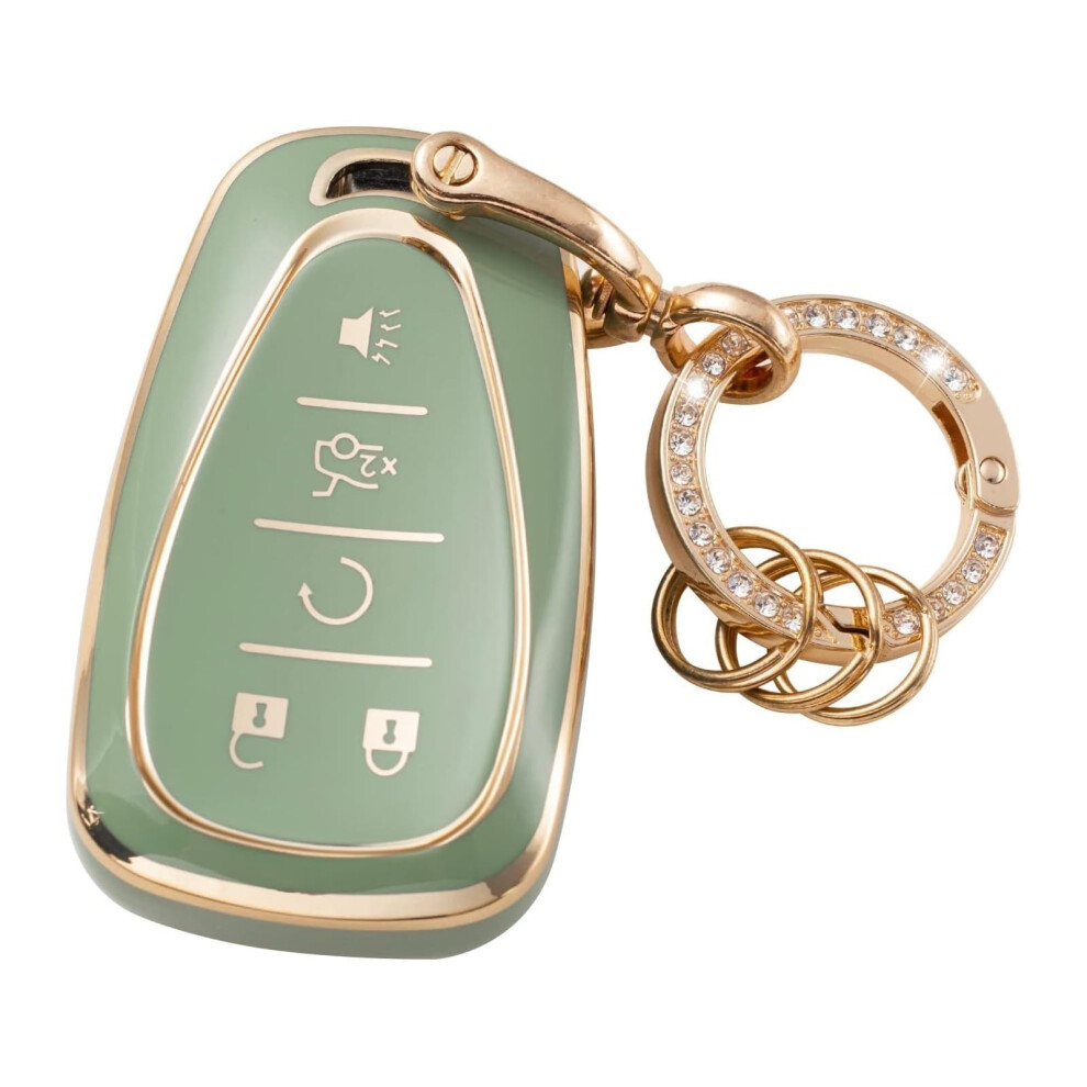 Key Fob Cover, Key Case Shell With Keychain Compatible With Malibu Equinox Traverse Camaro Cruze Blazer Volt Bolt Smart Key Holder 9085618375109