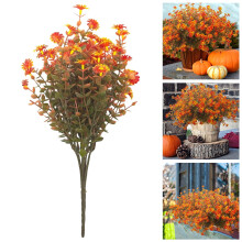 Artificial Fall Flowers Bouquet Orange 10 Stems