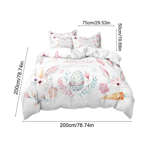 Juego de ropa de cama de Pascua de microfibra de 3 piezas 2