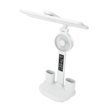 Lampe de bureau LED avec ventilateur 2000 mAh 7 W pliable