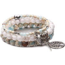 Healing Crystal Bracelets for Women, 8mm Beaded Natural Stone Stretch Chakra Bracelets Tree of Life Bracelet Jewelry Gifts for Women
