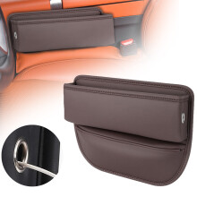 Organizador de assento de carro com LED, em couro, ajustável, 30 x 20 x 8 cm (11,8 x 7,9 x 3 polegadas).