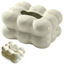 Couvercle de boîte à mouchoirs en céramique brillant, motif nuage, 1 pièce