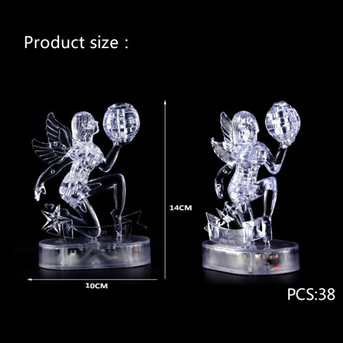 3D Puzzle Jig-saw Clear Twelve 12 Constellation Astrolog Flash LED Light 2
