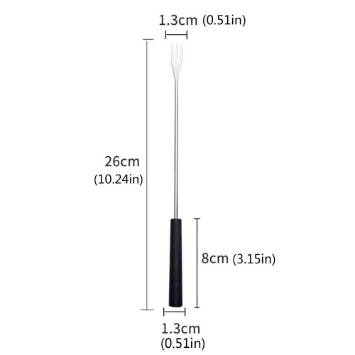 Stainless Steel Chocolate Hot Pot Fork Set 6-Piece Plastic 2