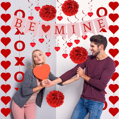 Ensemble de décorations pour la Saint-Valentin (21 pièces)