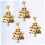 Rhinestone Napkin Ring Golden Alloy4pcs 5