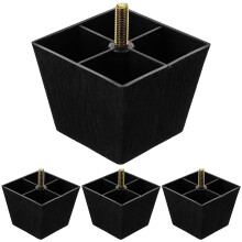 Aloha 4pcs Furniture Legs Square Couch Legs Replacement Sofa Legs Heavy Duty Furniture Feet
