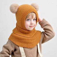 Cozy Winter Balaclava Hat for Kids – 2-in-1 Fleece-Lined Ski Mask with Face Cover & Ear Flaps, Compatible with Cold Weather Outdoor Play