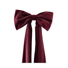 43" Extra-Large Double-Layer Velvet Xmas Bow for Tree Topper, Home, Party, Wedding – Multicolor (Red1, 43.3x15.7")