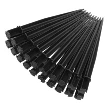 Opritverlichtingspalen van zwart plastic, 20 stuks