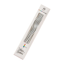 Spiral Birthday Cake Candles - Long Thin Twisted Candles for Wedding, Party, and Cake Decorations (Set of 12)