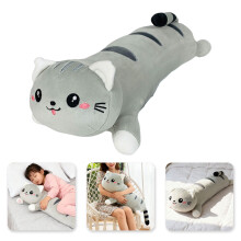 Cute Cat USB Heating Pad Heated Neck Pillow Plush Animal Stuffed Toy for Pain Relief 19.7 in Style A