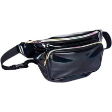 Holographic Waterproof Waist Bag for Women/Men – Adjustable Crossbody Fanny Pack Compatible with Travel, Party, Festival, Rave, Running, Hiking