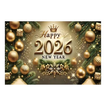 Pancarta de Año Nuevo para decoración interior y exterior 2026