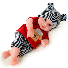 Reborn Baby Boy Dolls, 12 inch Realistic Silicone Vinyl Baby Doll, Soft Body Lifelike Newborn Baby Doll Gift Set for Kids Age 4+(Blue)