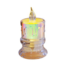 Vela sem chama com luz noturna, alimentada por bateria, pequena