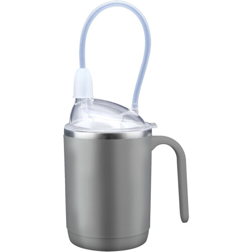 Κύπελλο Sippy από ανοξείδωτο ατσάλι 15oz για ηλικιωμένους, ανθεκτικό στις διαρροές –
