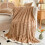 Fleece Blanket Double-Sided Coffee Color 50x60 Inch 1