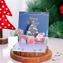 3D Christmas Greeting Card, Christmas Cards with Envelopes Santa Snowman Tree Xmas Gift of Cards for Familes Friends Chrstmas Stocking Stuffer
