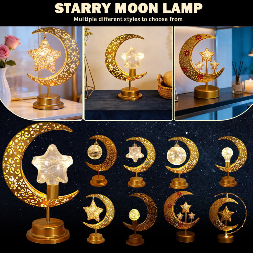 Φωτιστικό νυκτός LED Starry Moon - Ρομαντικό γαλαξία με ολογραφικό φως διάθεσης για