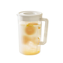 Carafe à eau avec couvercle, 2 L, transparente et givrée, grande carafe avec poignées, récipient pour boissons pour la cuisine, la maison, les