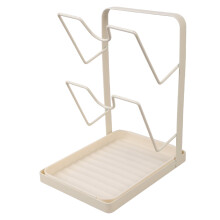Soporte para tapas de ollas con rotación de 360 y almacenamiento de doble capa.