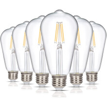 Ampoules Ă filament Edison E26culot 6W 2700K blanc chaud (lot de 6)