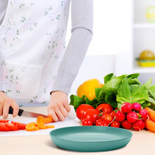 Ensemble de 4 assiettes plates de 22,5 cm pour adultes et enfants. Compatibles micro-ondes et lave-vaisselle. Idéales pour la maison, l'école et le