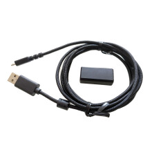 Cable USB trenzado negro, adaptador de cable de carga para ratones inalámbricos G502.