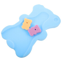 Baby Bath Sponge Pad Sky Blue PU Sponge 1Pack Support for Baby