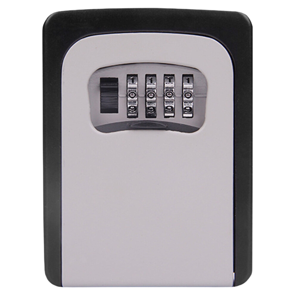 Wall-Mounted 4-Digit Weatherproof Key Lock Box, 5-Key Capacity, Resettable Code, Compatible With Indoor/Outdoor/Garage Use 9558633964776