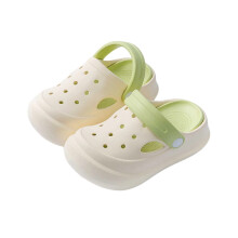 Toddler Slippers - Garden Clogs, Water Shoes for Indoor/Outdoor, Beach Wear, Arch Support, Closed Toe, Green, Size 10-11 Years