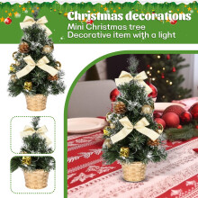 Mini-Weihnachtsbaum aus Kunstleder mit LED-Beleuchtung, 40 cm (15,7 Zoll)