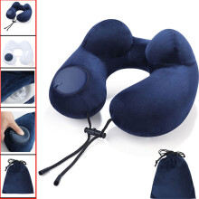 U-Shaped Pillow – Navy, 12.6x13.78", Minimalist Luxury Decor & Travel-Friendly Winter Pillow