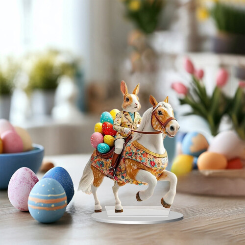 Decorazioni pasquali: uova in acrilico multicolore, 6 pezzi