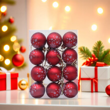 12Pcs Shatterproof Red & Gold Christmas Ball Ornaments Set for Tree, Home, Party – Compatible with Xmas Decor