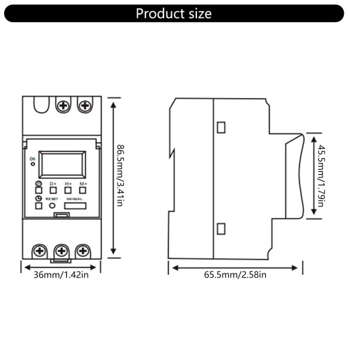 Electronic Weekly 7 Day Programmable Digital Time Switches Relays LCD Display Time Control Switches DIN Rails Mount Timer 2