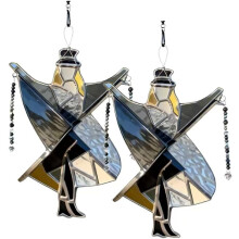 Décoration suspendue en vitrail artisanal, en acrylique cinétique, idéale pour les fenêtres, les jardins, l'extérieur, les vérandas ou comme
