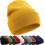 Καπέλο βαμβακιού Beanie για γυναίκες άνδρες, διπλά ζεστά πλεκτά χειμωνιάτικα 1