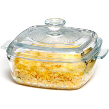 Small Glass Casserole Dish with Lid Oven Safe Square Casserole Dish Microwave Glass Bowl With Lid Microwavable Cookware
