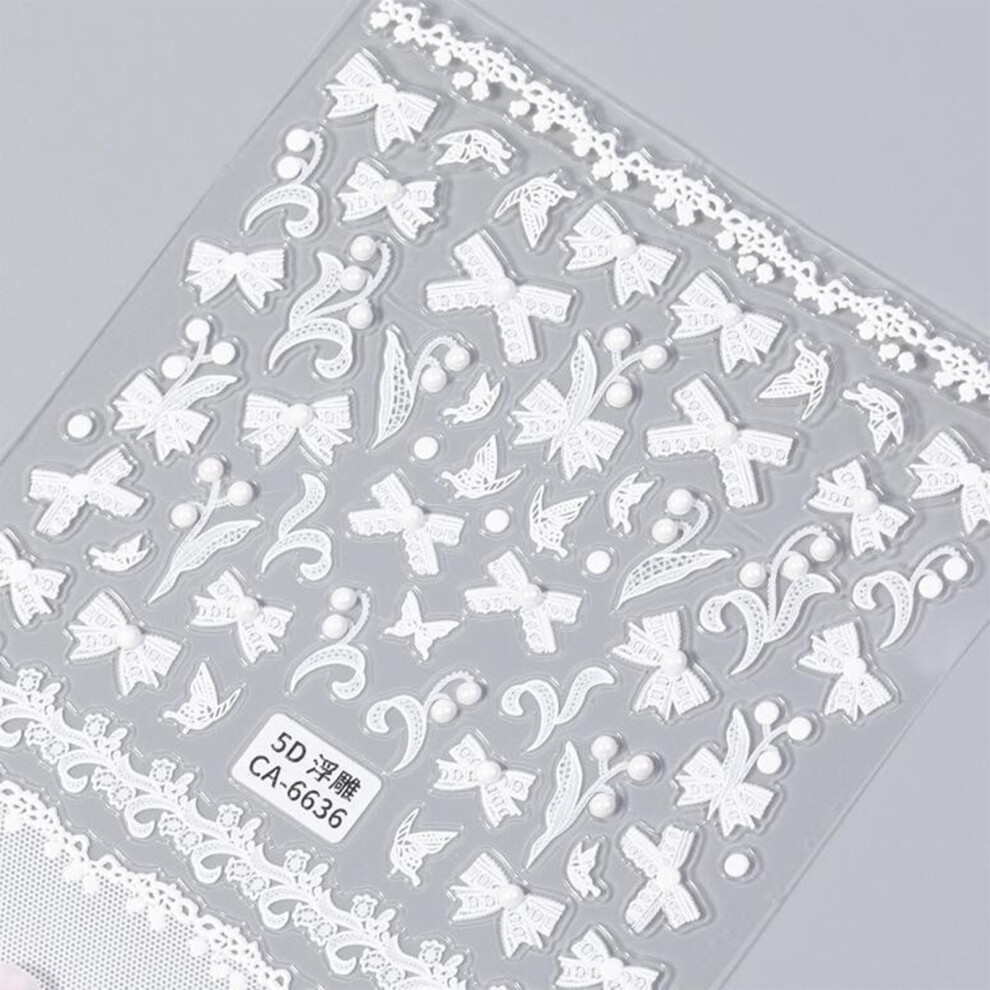 Dachuang Beauty (6) 5D Pearl Nail Stickers - Self-Adhesive Nail Art Decals