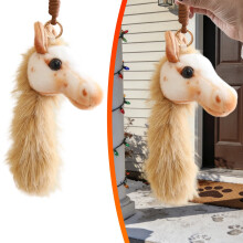 Decoración de pared, llavero de caballo, llavero de cabeza de caballo, llavero de peluche para mujeres, hombres y niños, decoración de bolsos,
