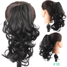 Synthetische clip-in korte paardenstaart met krullen, clip-in haar, neppe pruik, paardenstaart extension, haarstukje voor vrouwen