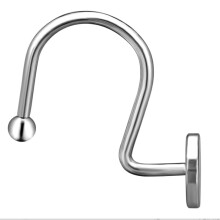Crochets de rideau de douche en métal, lot de 12, design moderne