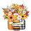 Ξύλινη πινακίδα Bee Happy Sunflower, 11,81x11,57", Κίτρινη διακόσμηση τοίχου για πόρτα και 1