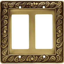 Plaque d'interrupteur YANTONG à motif cachemire, 1 pièce, laiton antique